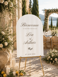 Panneau bienvenue mariage blanc casse | Dolce Vita