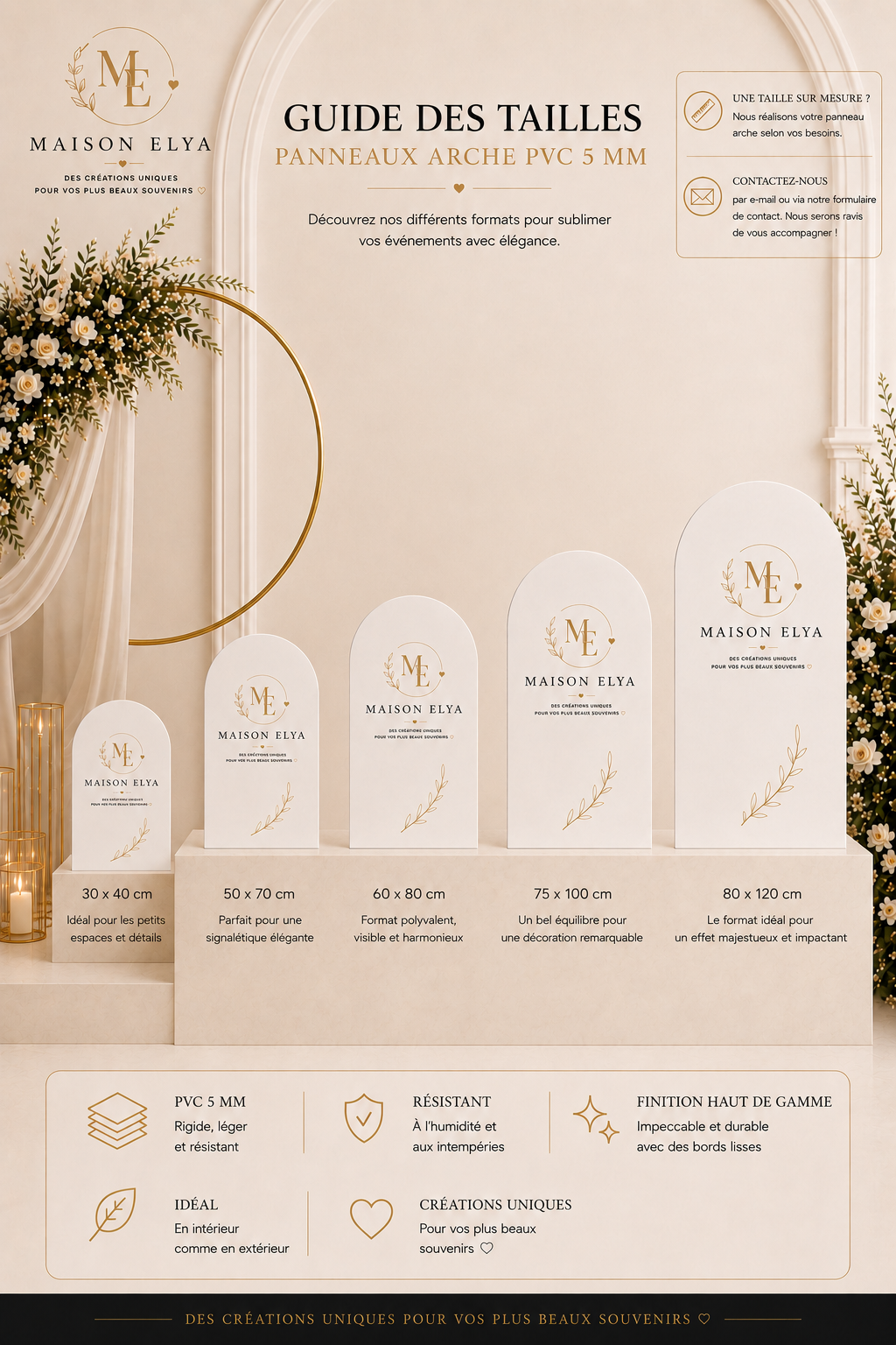 Panneau bienvenue mariage arche nude rosé | Elya