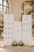 Ensemble panneau de bienvenue & plan de table mariage