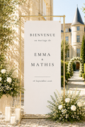 Bannière de bienvenue mariage personnalisée | Emma