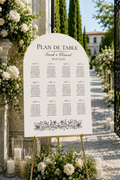 Plan de table mariage arche blanc signature | Elya