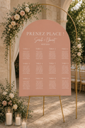 Plan de table mariage arche terracotta | Brittany