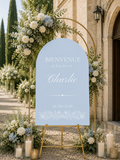 Panneau bienvenue bapteme arche bleu ciel | Ange