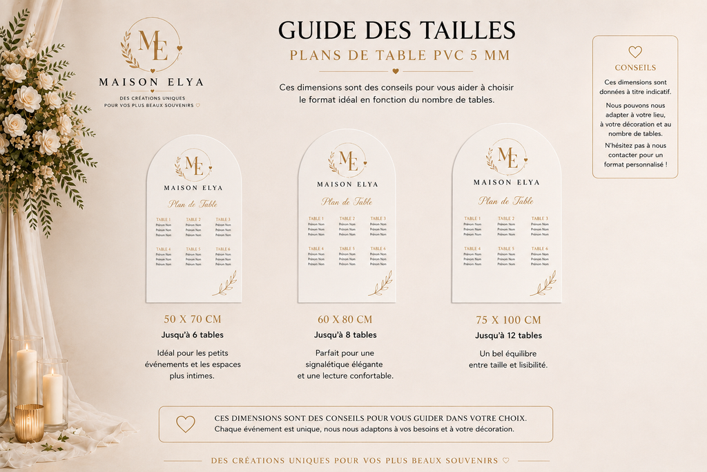 Plan de table mariage arche blanc signature | Brittany