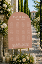 Plan de table mariage arche terracotta | Elya
