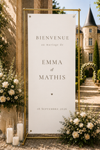 Bannière de bienvenue mariage personnalisée | Adèle