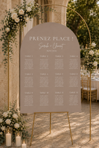 Plan de table mariage arche moka latte | Brittany