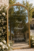 Sticker miroir bienvenue mariage personnalisé | Maison Elya