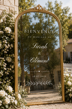 Sticker miroir bienvenue mariage personnalisé | Maison Elya