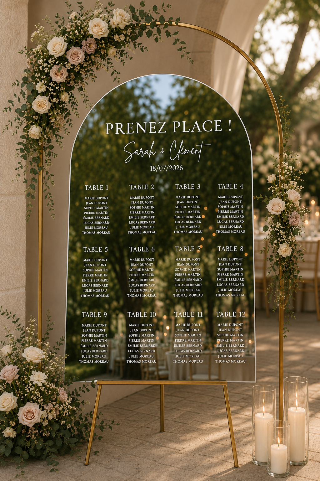 Plan de table Mariage Personnalisé | Collection Signature Maison Elya